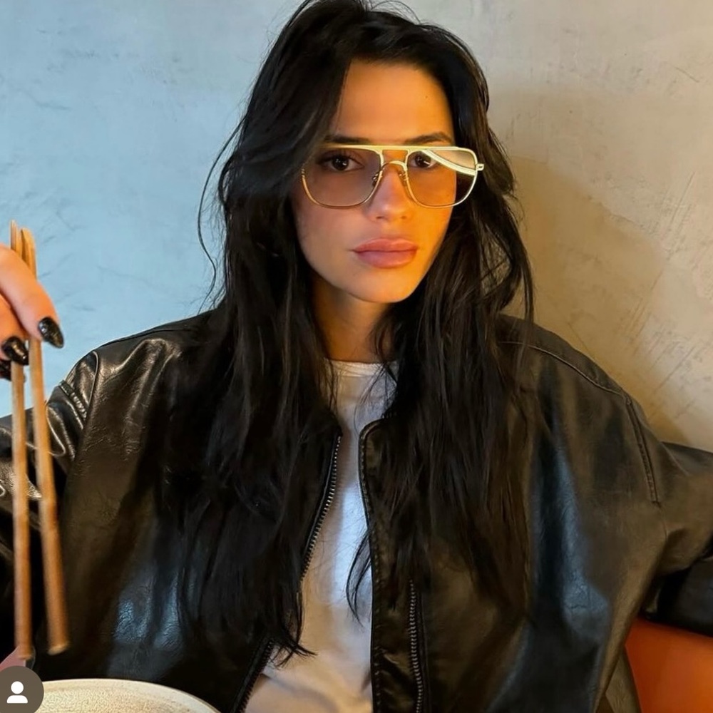 Elisa Johnson Tinted Gold Metal Frame “Jane” Glasses